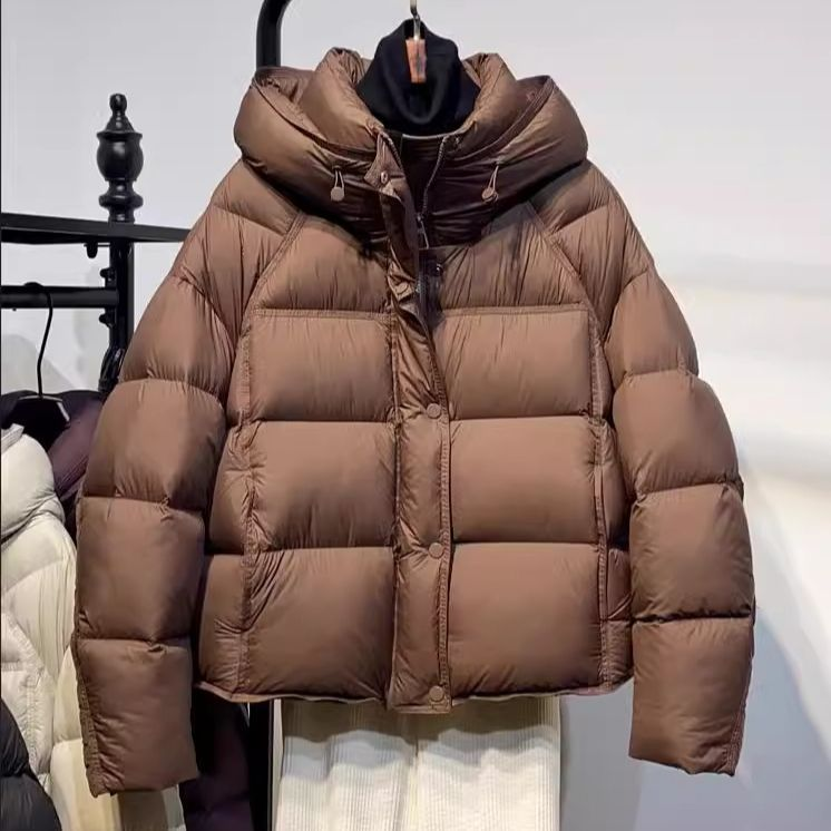 Chaqueta Lara Acolchada con Capucha y Acabado Brillante