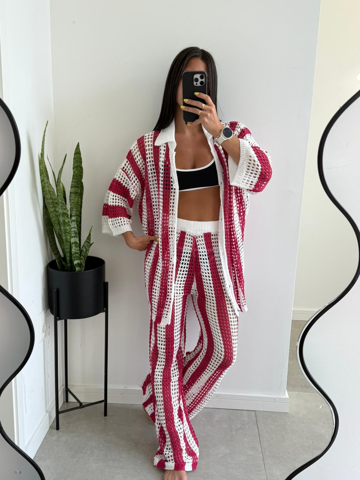 Layla Conjunto Crochet a Rayas
