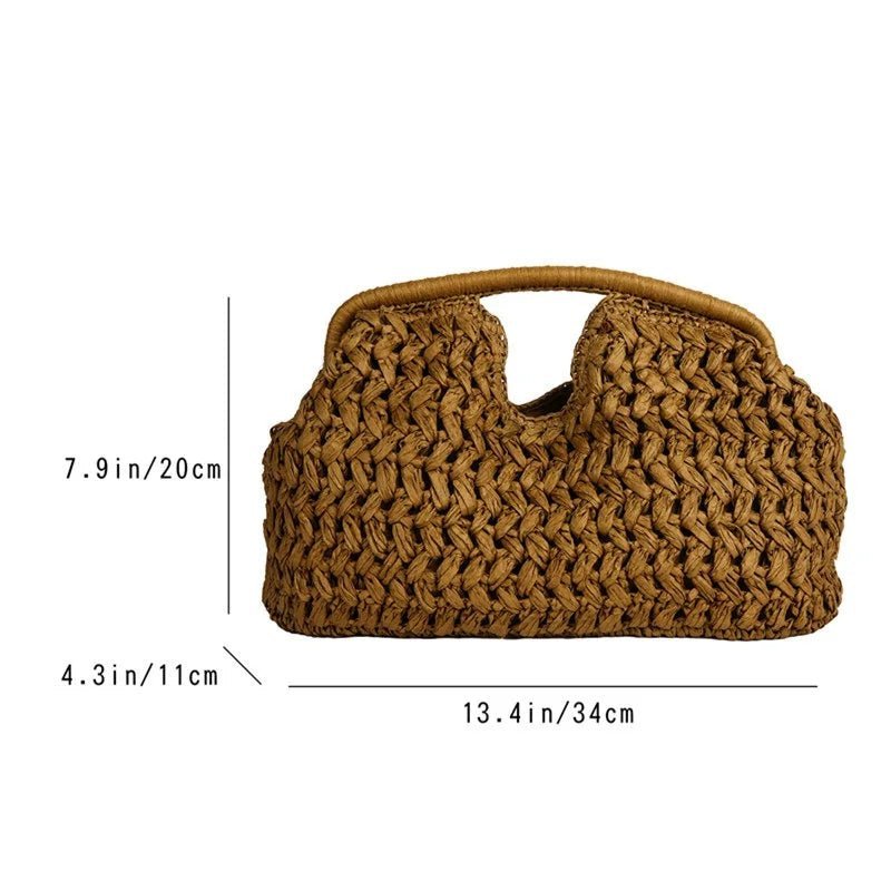 Bolso tote de ratán tejido Sabrina
