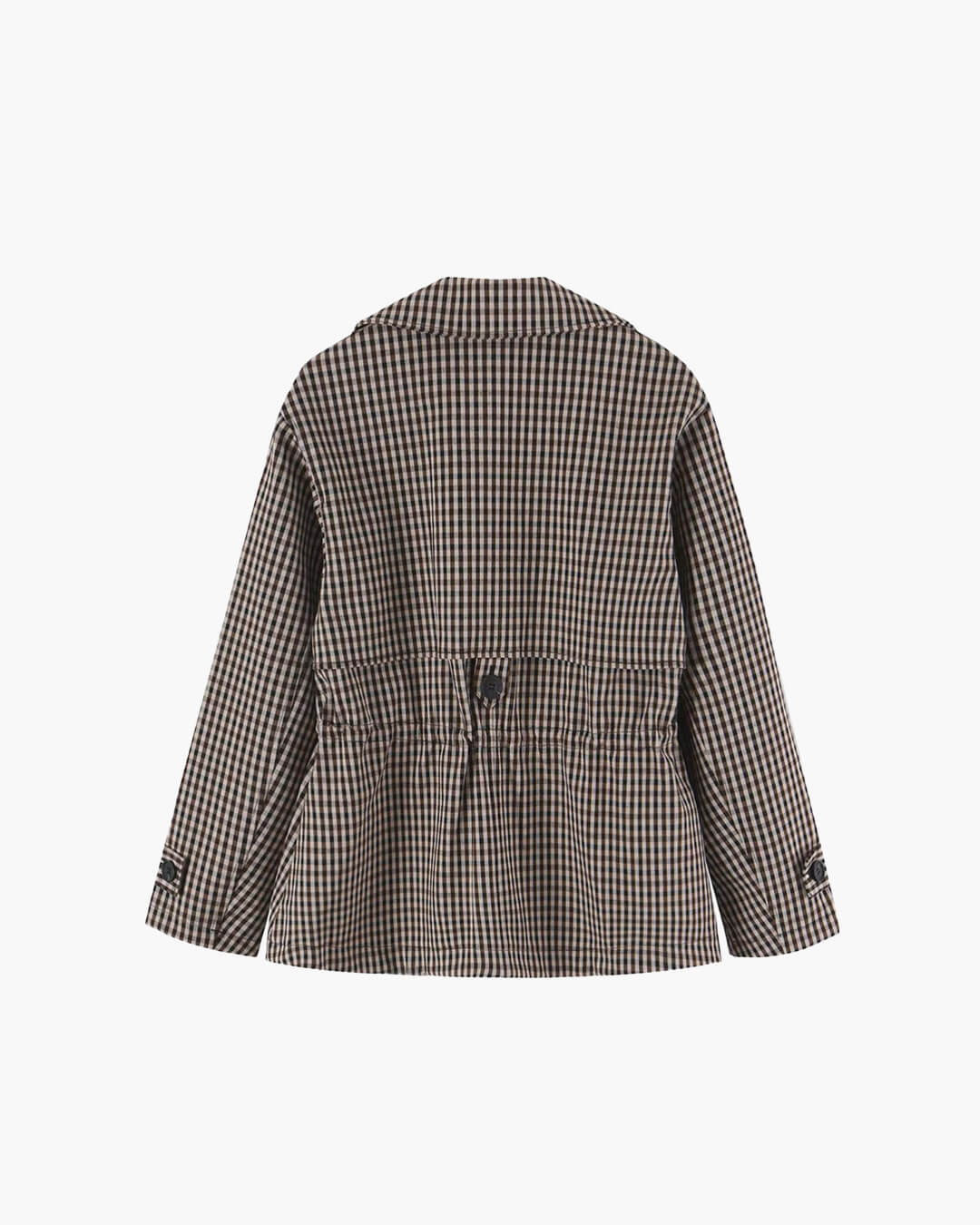ZEYA Billie Drawstring Gingham Short Trench