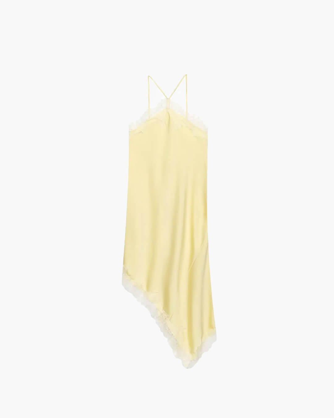 ZEYA - Alice Sling Midi Lace Satin Dress