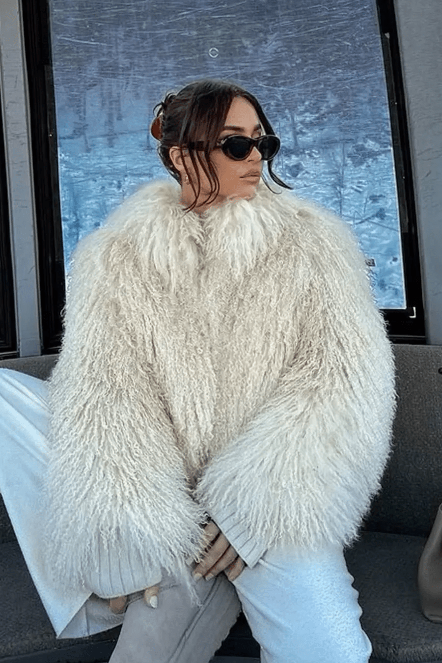 ZEYA - Almira Fuzzy Faux Fur Coat