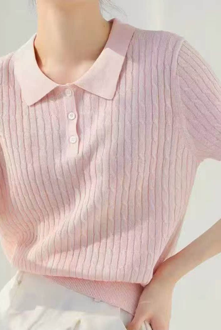 ZEYA - Amanda Knitted Polo Top