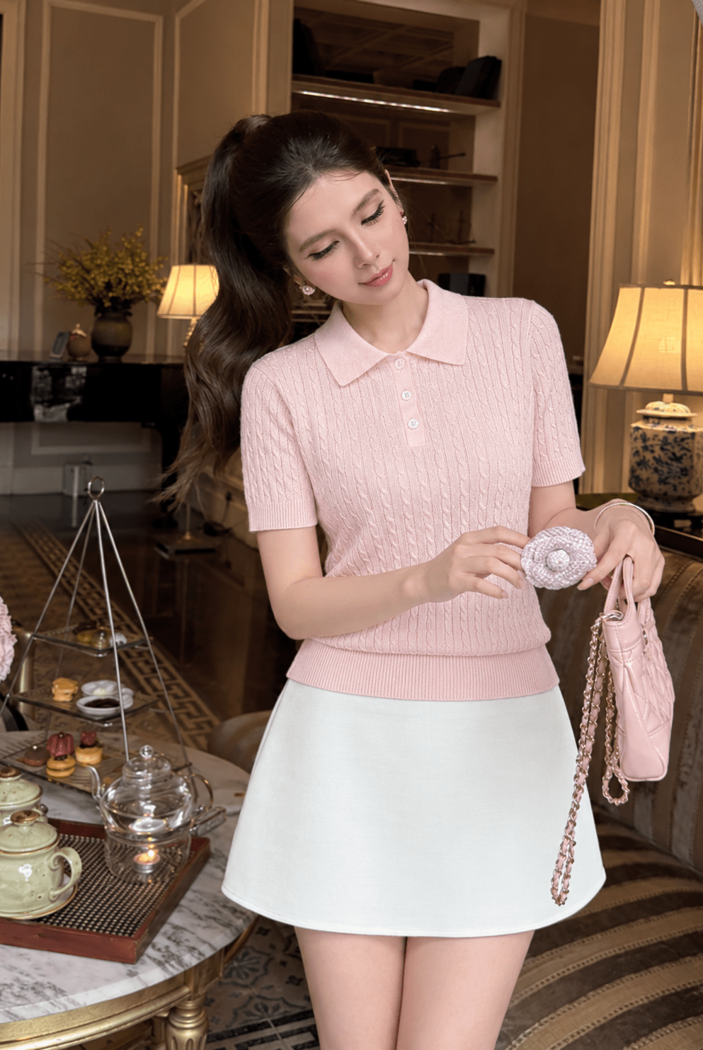 ZEYA - Amanda Knitted Polo Top