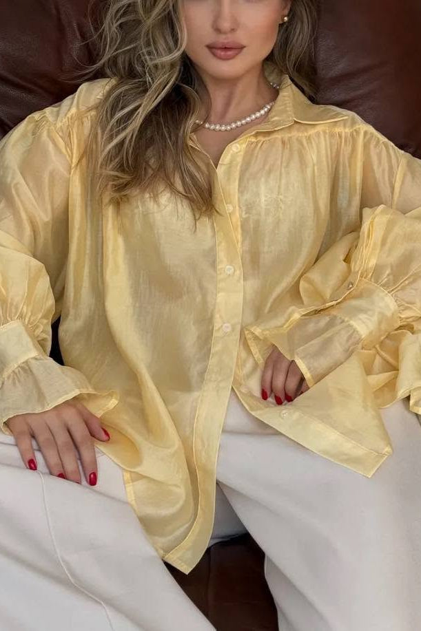 ZEYA - Amelie Long Sleeve Sheer Blouse
