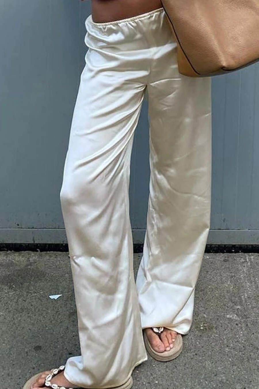ZEYA - Angelita Satin Wide Leg Trousers