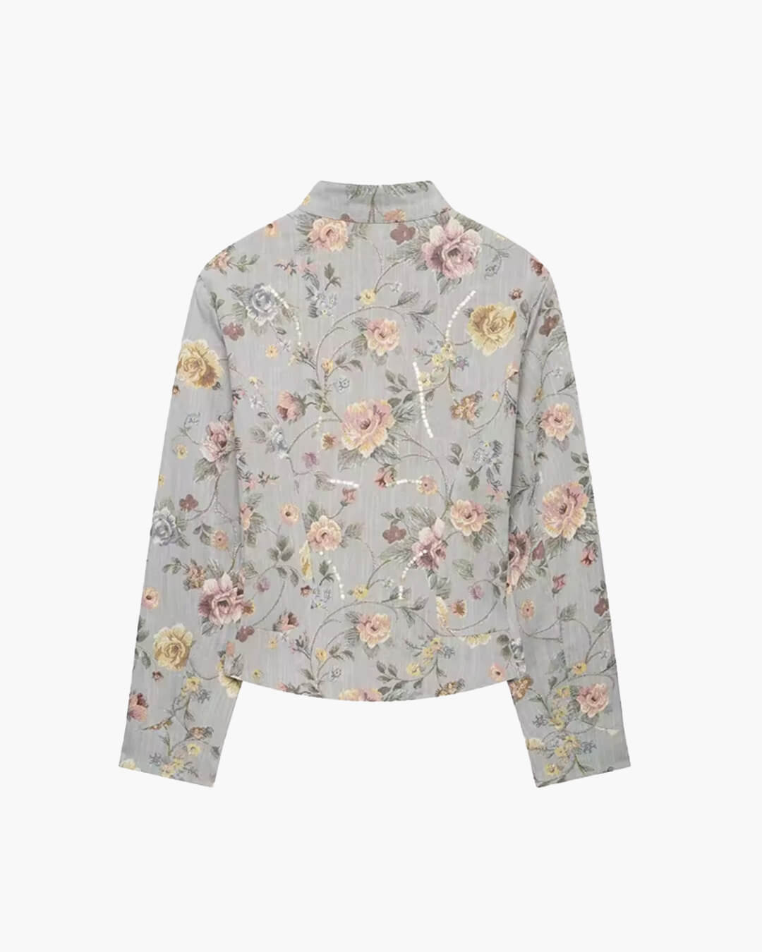 ZEYA - Anne Vintage Jacquard Cropped Jacket