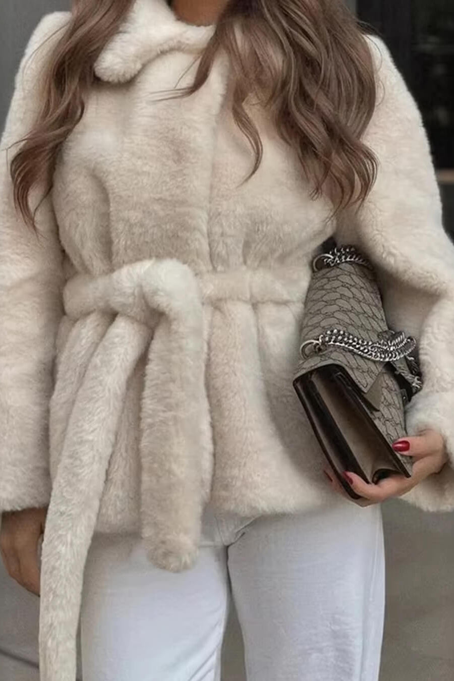 ZEYA - Ariana Faux Fur Coat with Belt