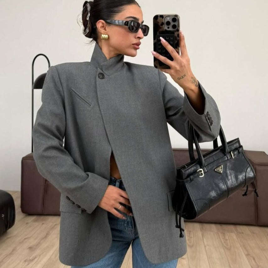 ZEYA - Bessie Vintage Asymmetric Blazer