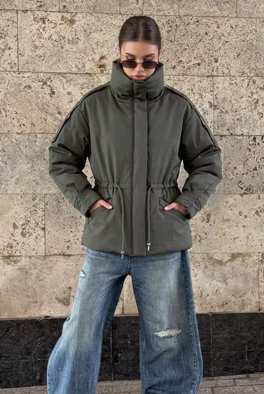 ZEYA - Carmen Oversized Drawstring Waist Puffer Jacket