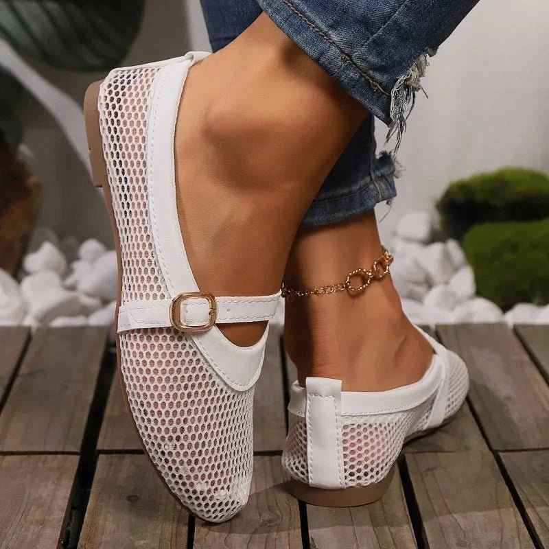 ZEYA - Celeste Mesh Mary Jane Ballet Flats