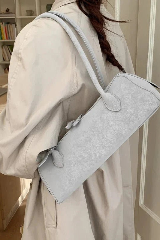 ZEYA - Celeste Suede Baguette Bag
