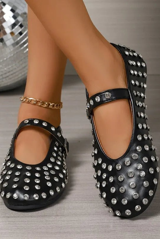 ZEYA - Cristy Rhinestone Ballet Flats