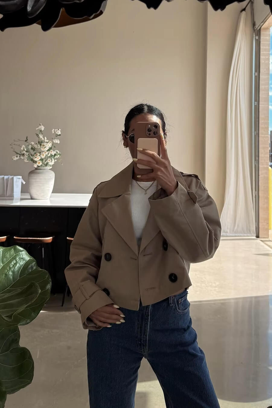 ZEYA - Ella Cropped Trench Coat