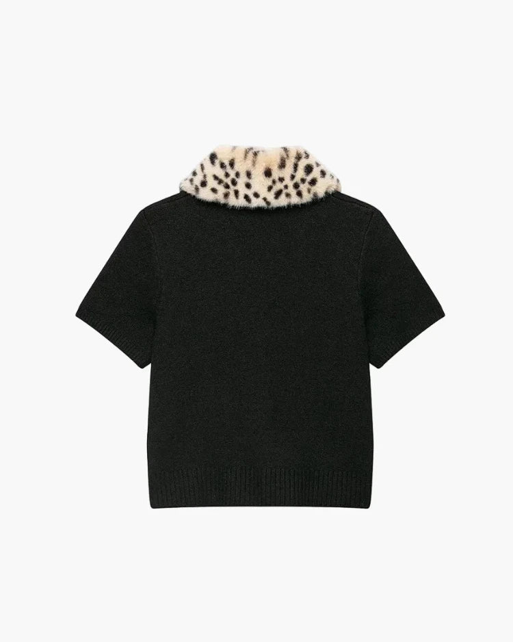 ZEYA - Ella Faux Fur Bambi Knit Cardigan Top