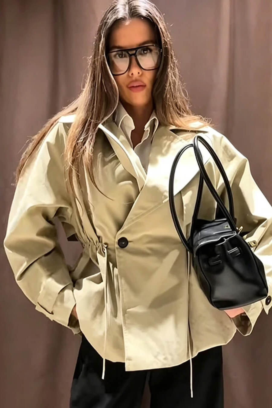 ZEYA - Ellen Lapel Collar Trench Coat