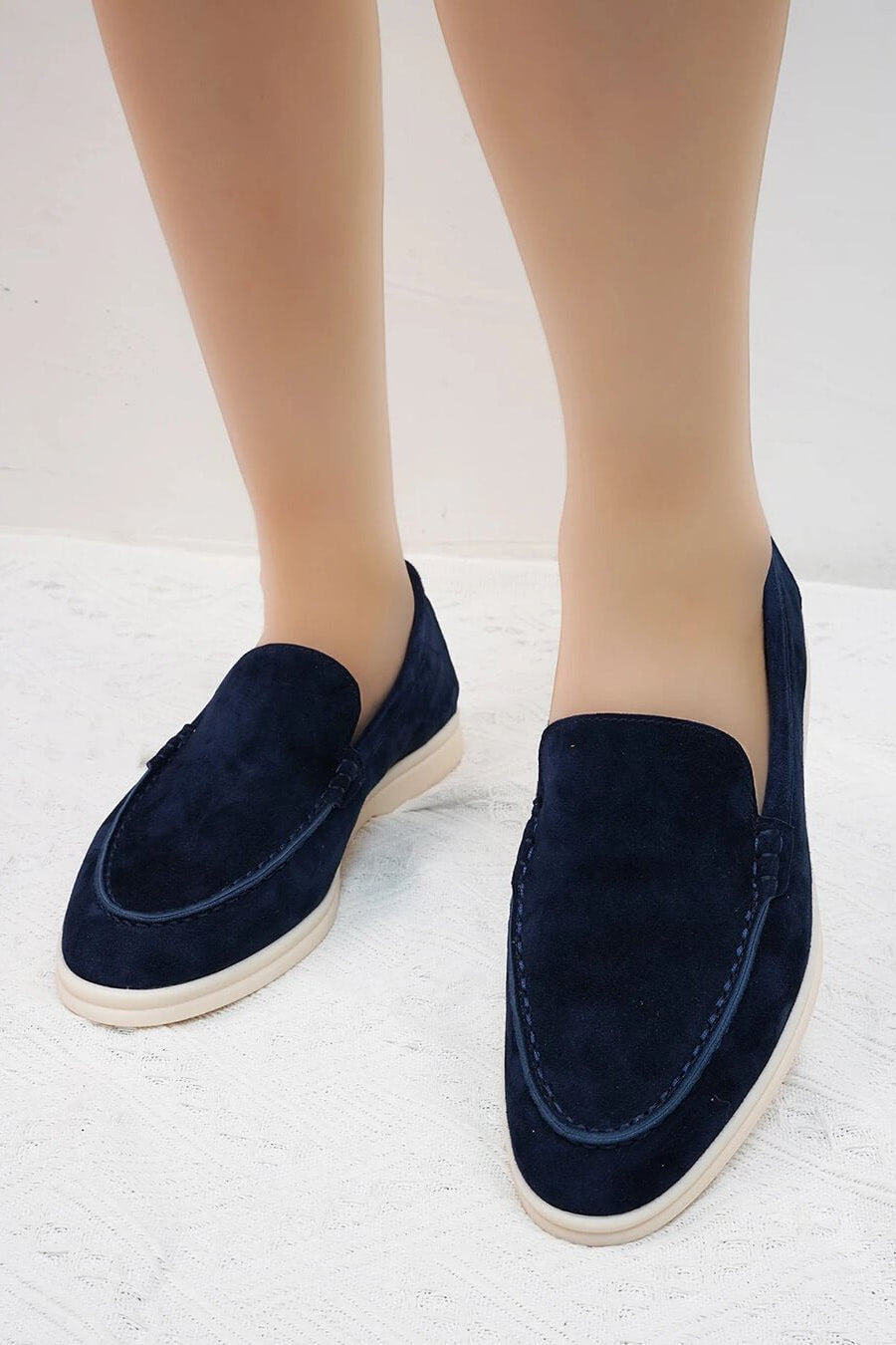 ZEYA - Elvira Suede Flat Moccasin Loafers