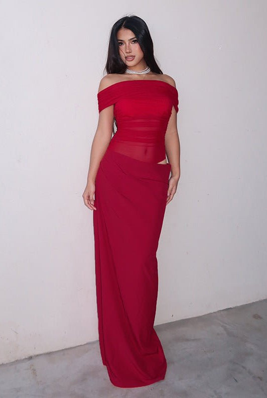 ZEYA - Emilia Asymmetrical Lace Long Dress