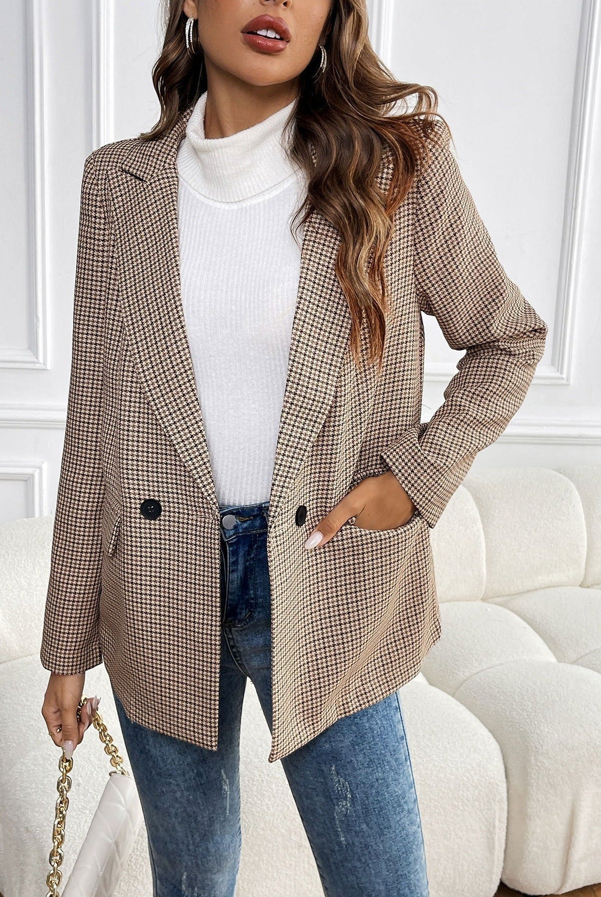 ZEYA - Esther Houndstooth Blazer