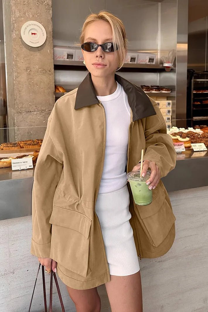 ZEYA - Evangeline Short Pocket Trench Coat