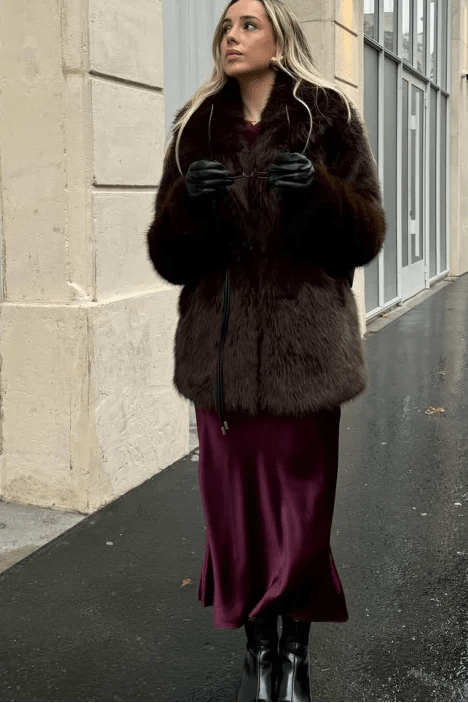 ZEYA - Feliz Faux Fur Coat with Belt