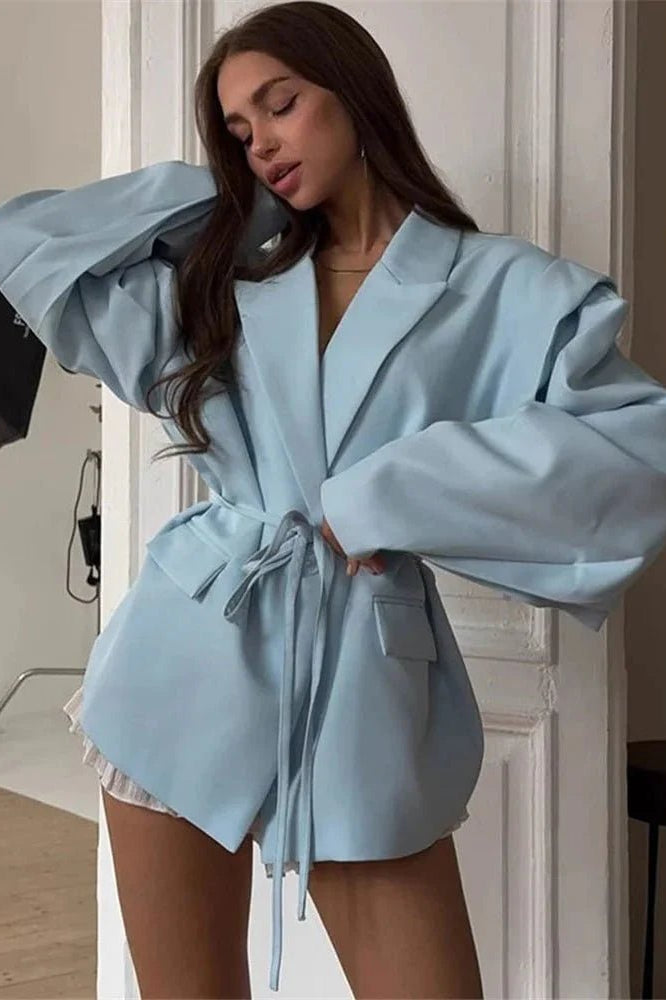 ZEYA - Filippa Wide Sleeve Belted Blazer