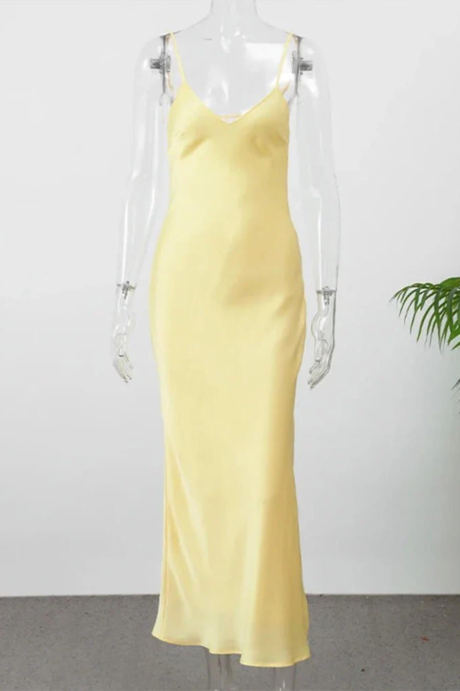 ZEYA - Fiora Satin Backless Maxi Dress
