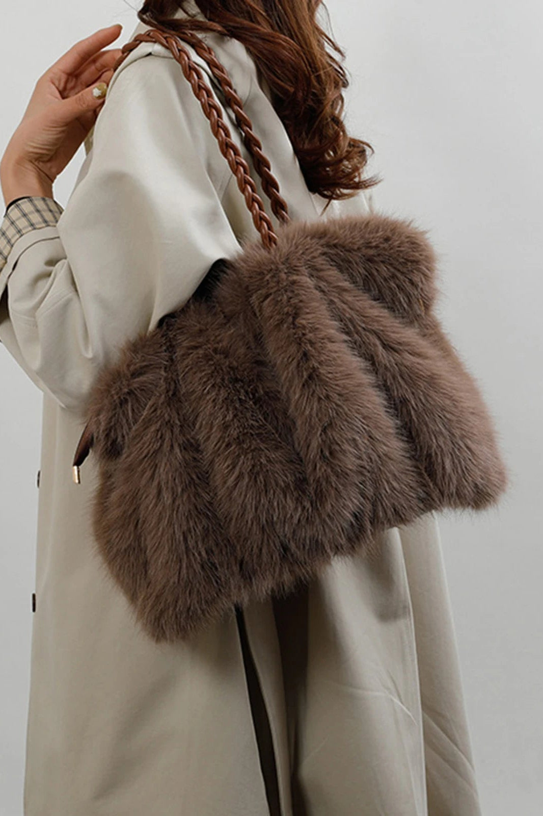ZEYA - Frances Faux Fur Tote Bag