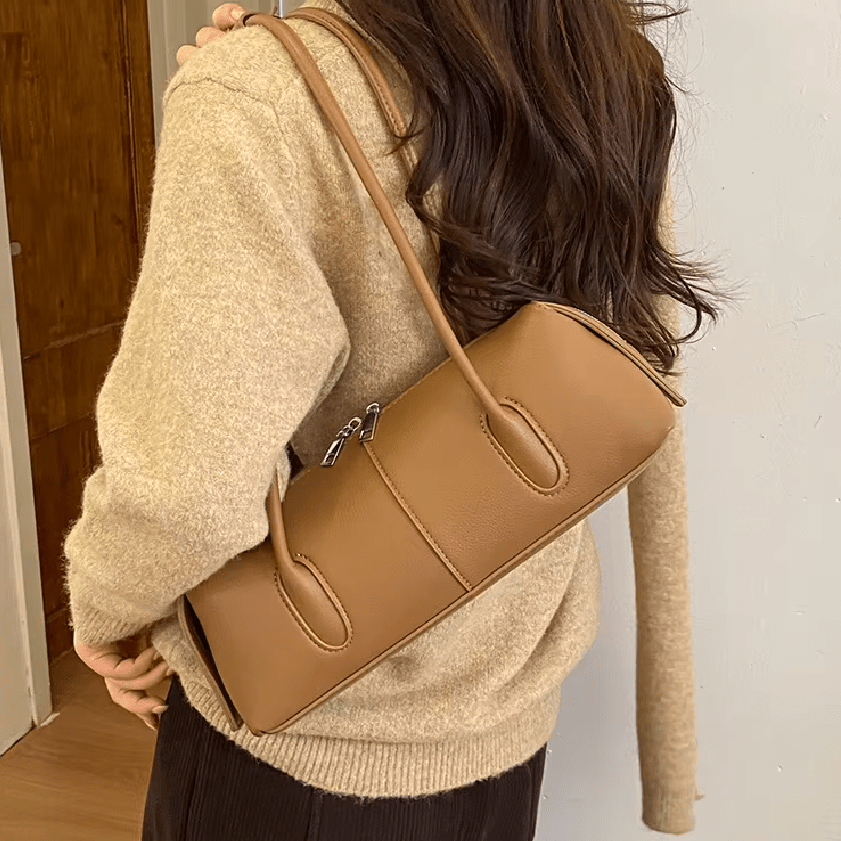 ZEYA - Hannah Cylindrical Leather Shoulder Bag