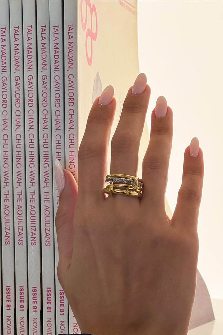 ZEYA - Ivana Minimalist Four Stacked Ring