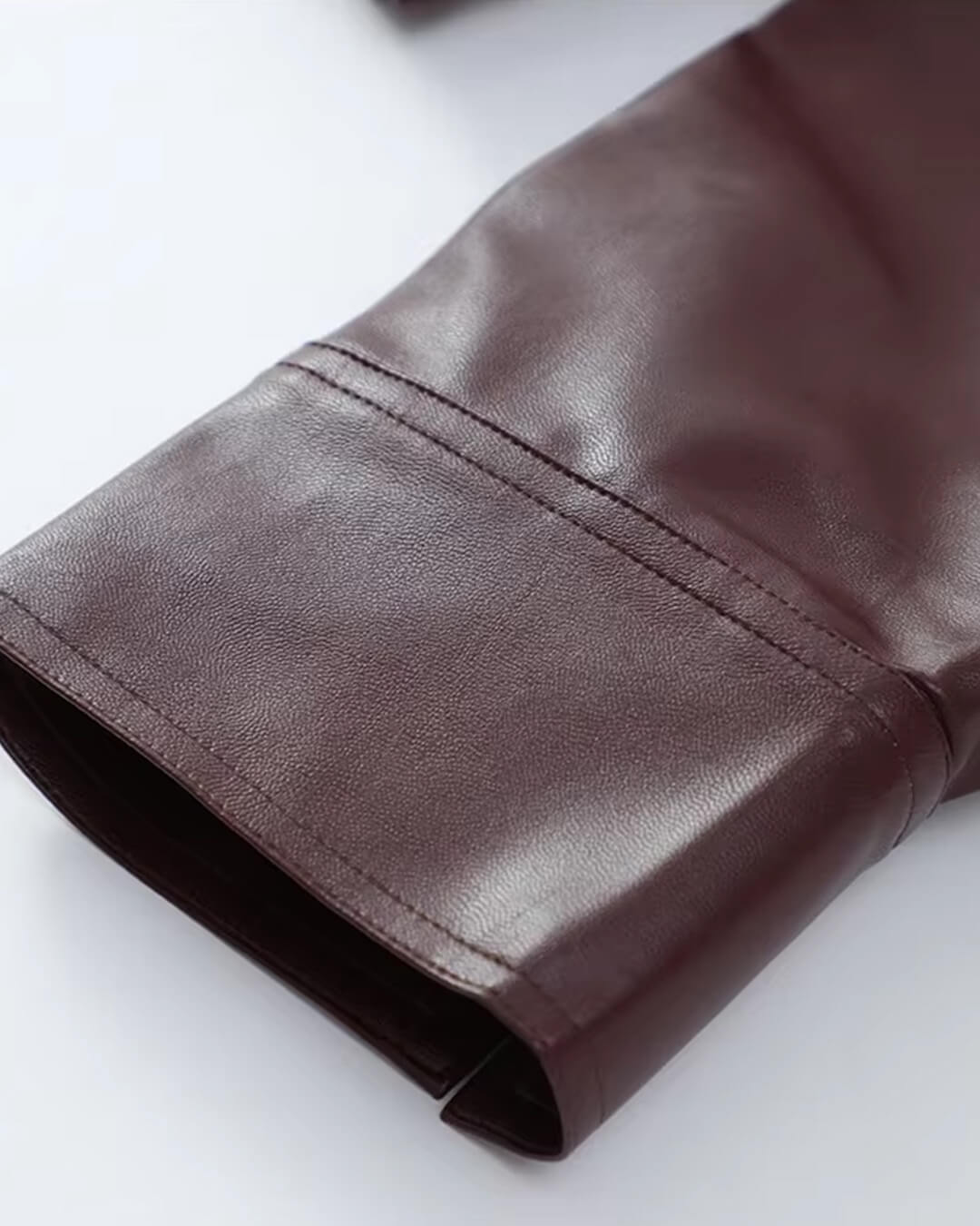 ZEYA - Jade Faux Leather Lapel Jacket