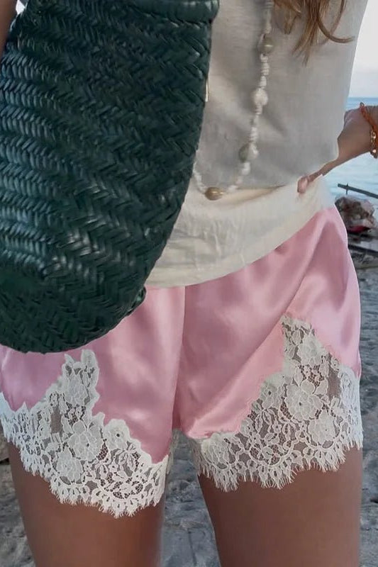 ZEYA - Jenna Satin Lace Shorts