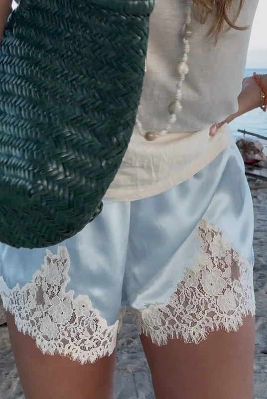 ZEYA - Jenna Satin Lace Shorts
