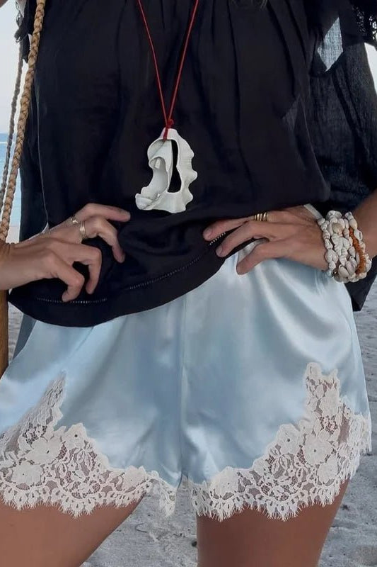 ZEYA - Jenna Satin Lace Shorts