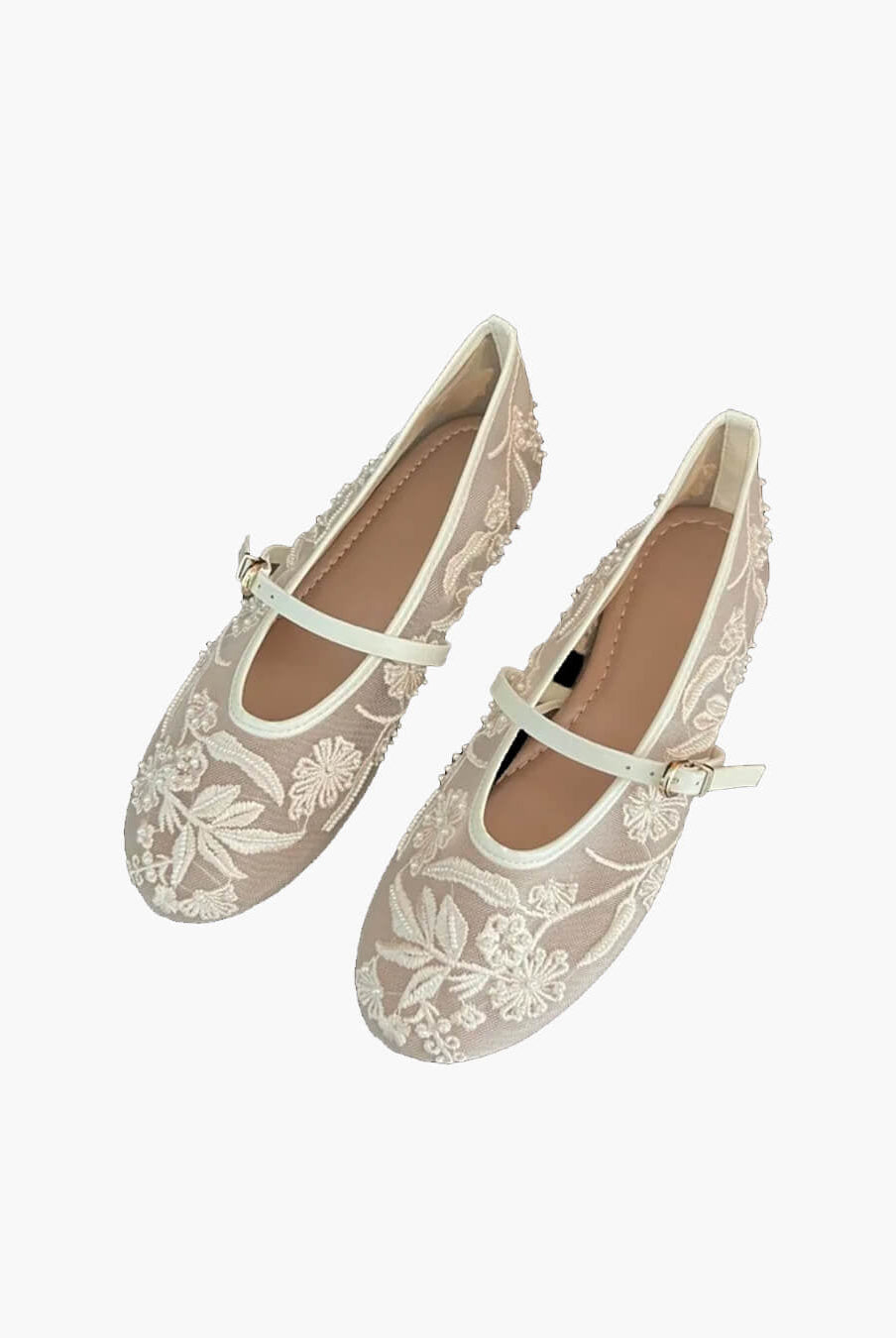 ZEYA - Jenny Beaded Mesh Ballet Flats