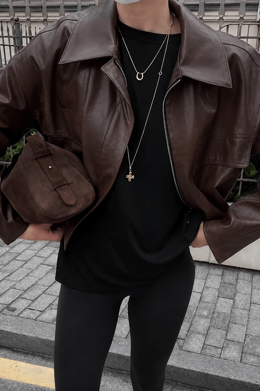 ZEYA - Jenny Vintage Faux Leather Jacket
