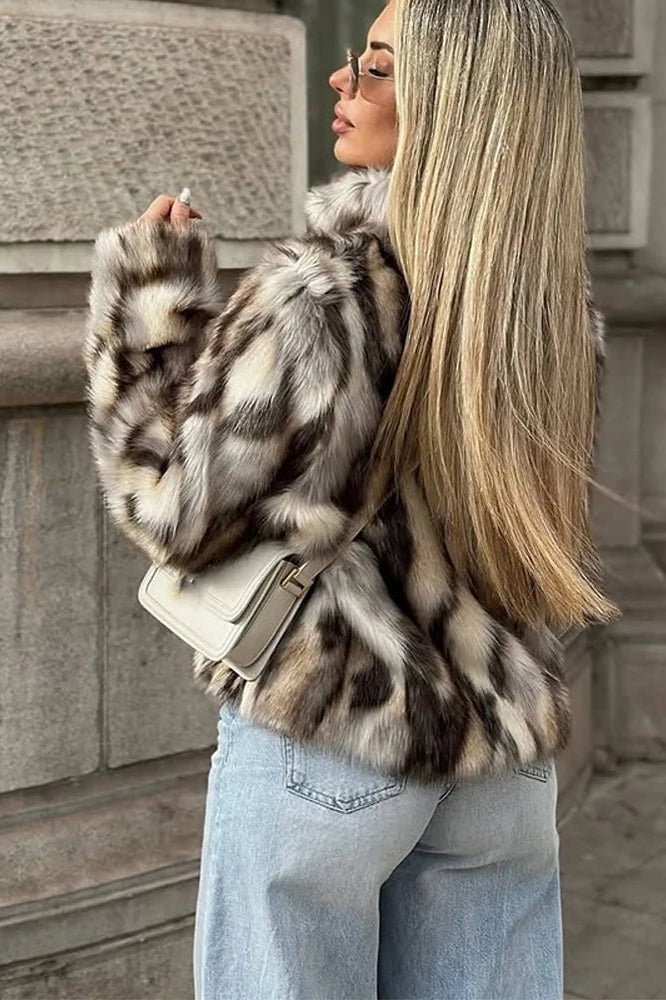 ZEYA - Jordy Leopard Faux Fur Coat
