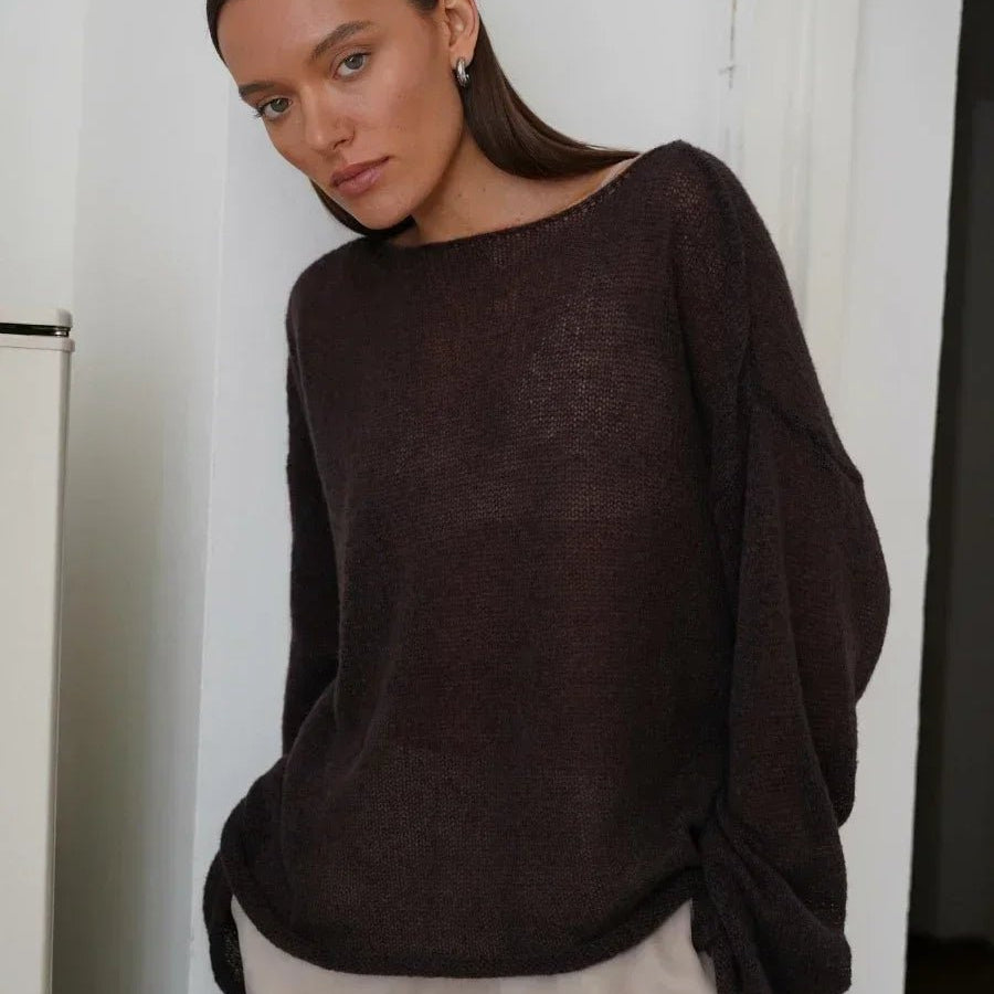 ZEYA - Katelyn Hollow Knit Sweater