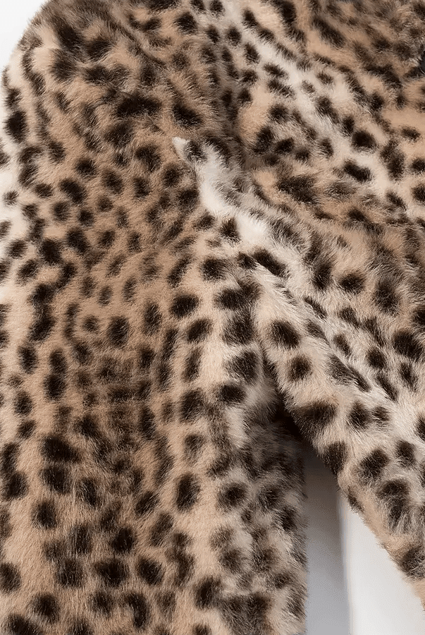 ZEYA - Katie Leopard Faux Fur Cropped Jacket