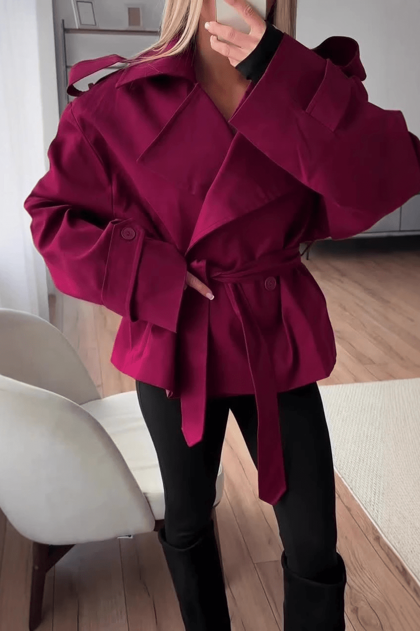 ZEYA - Kelly Belted Cropped Trench Coat