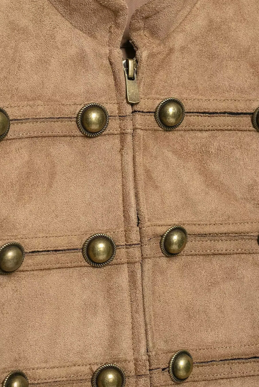 ZEYA - Kelly Faux Suede Napoleon Slim Jacket