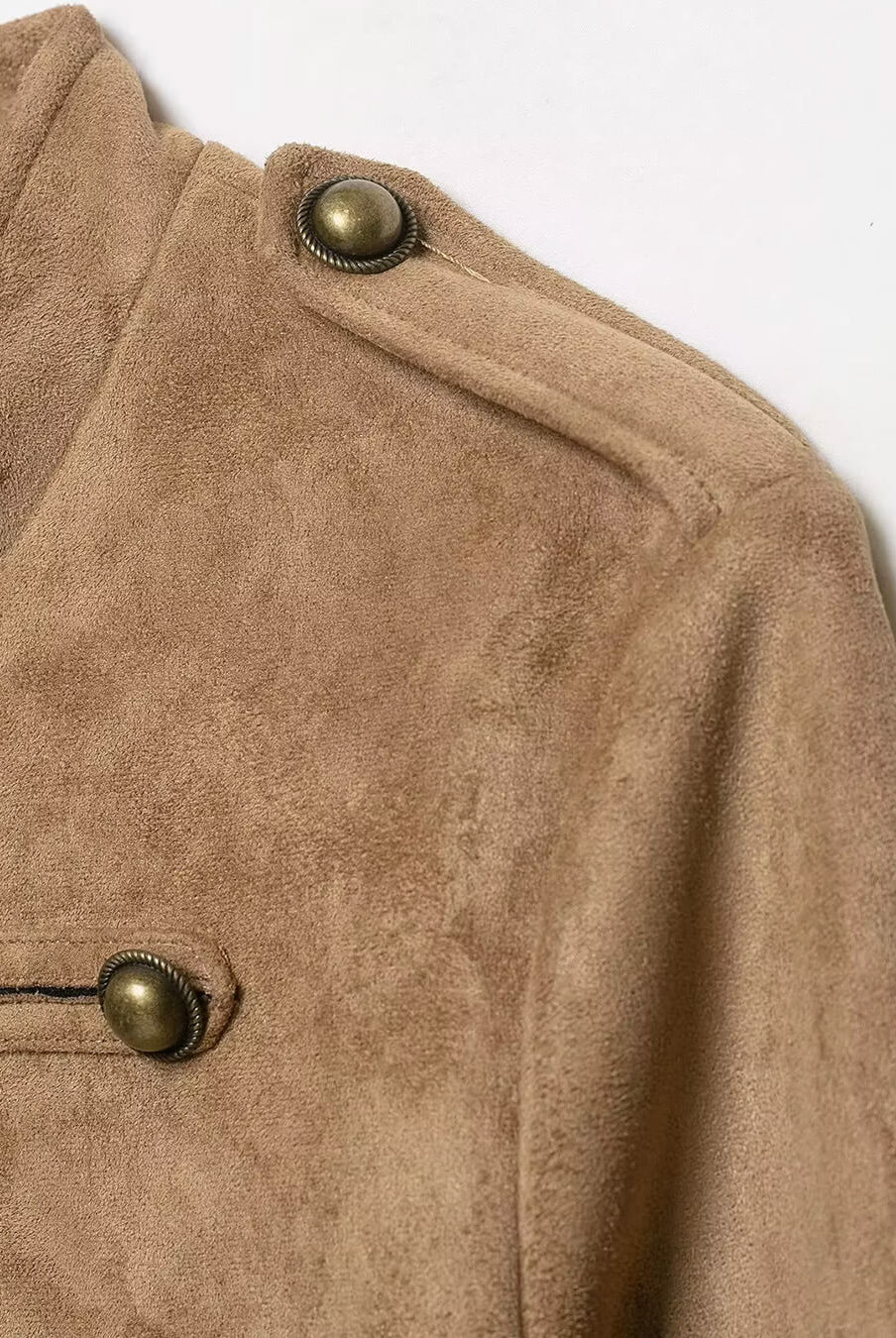 ZEYA - Kelly Faux Suede Napoleon Slim Jacket