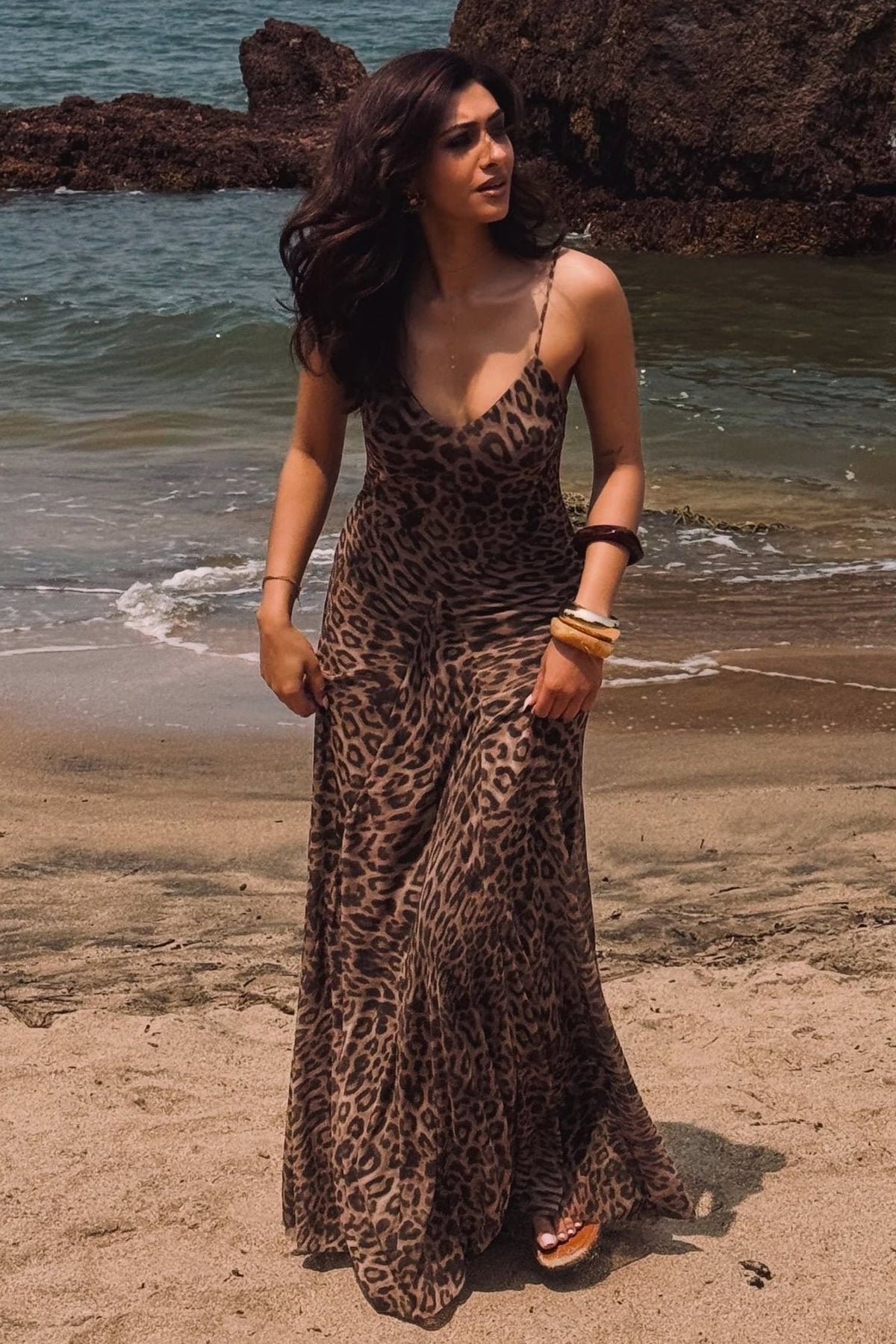 ZEYA - Lara Leopard Print Maxi Dress