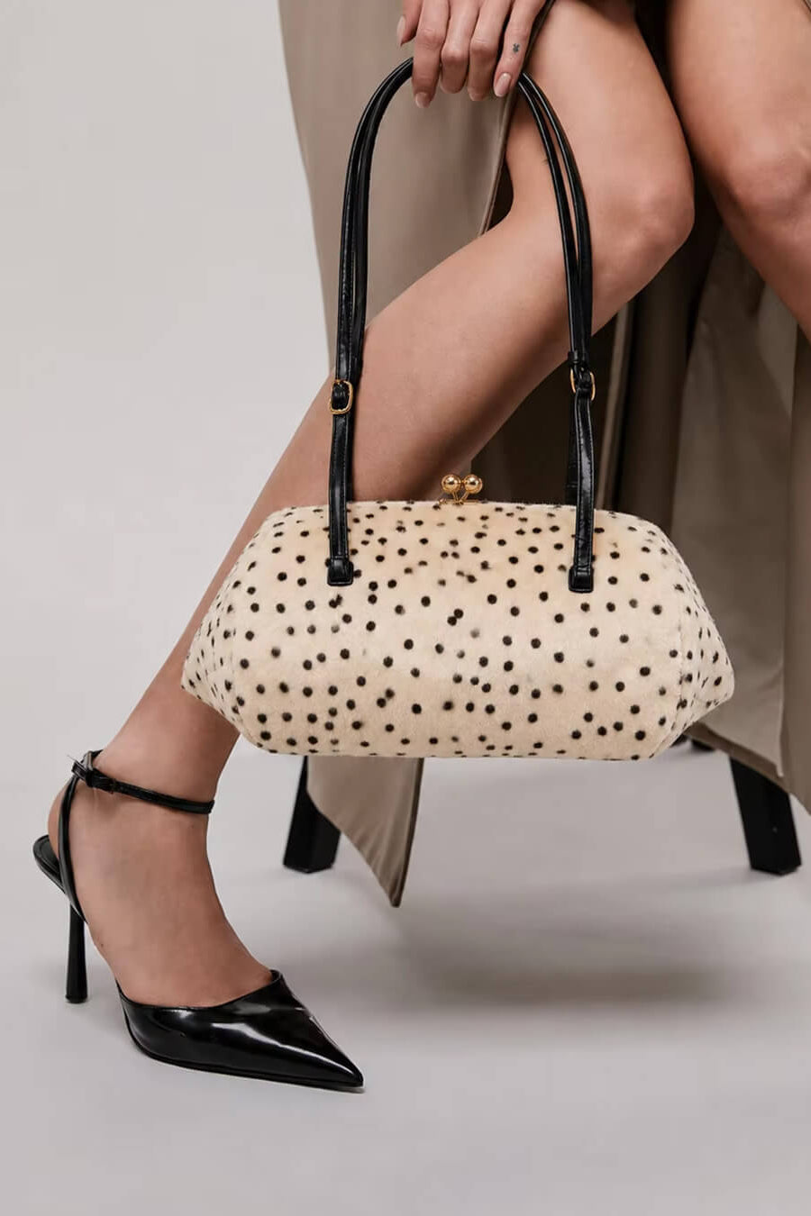 ZEYA - Layla Cheetah Faux Fur Shoulder Bag
