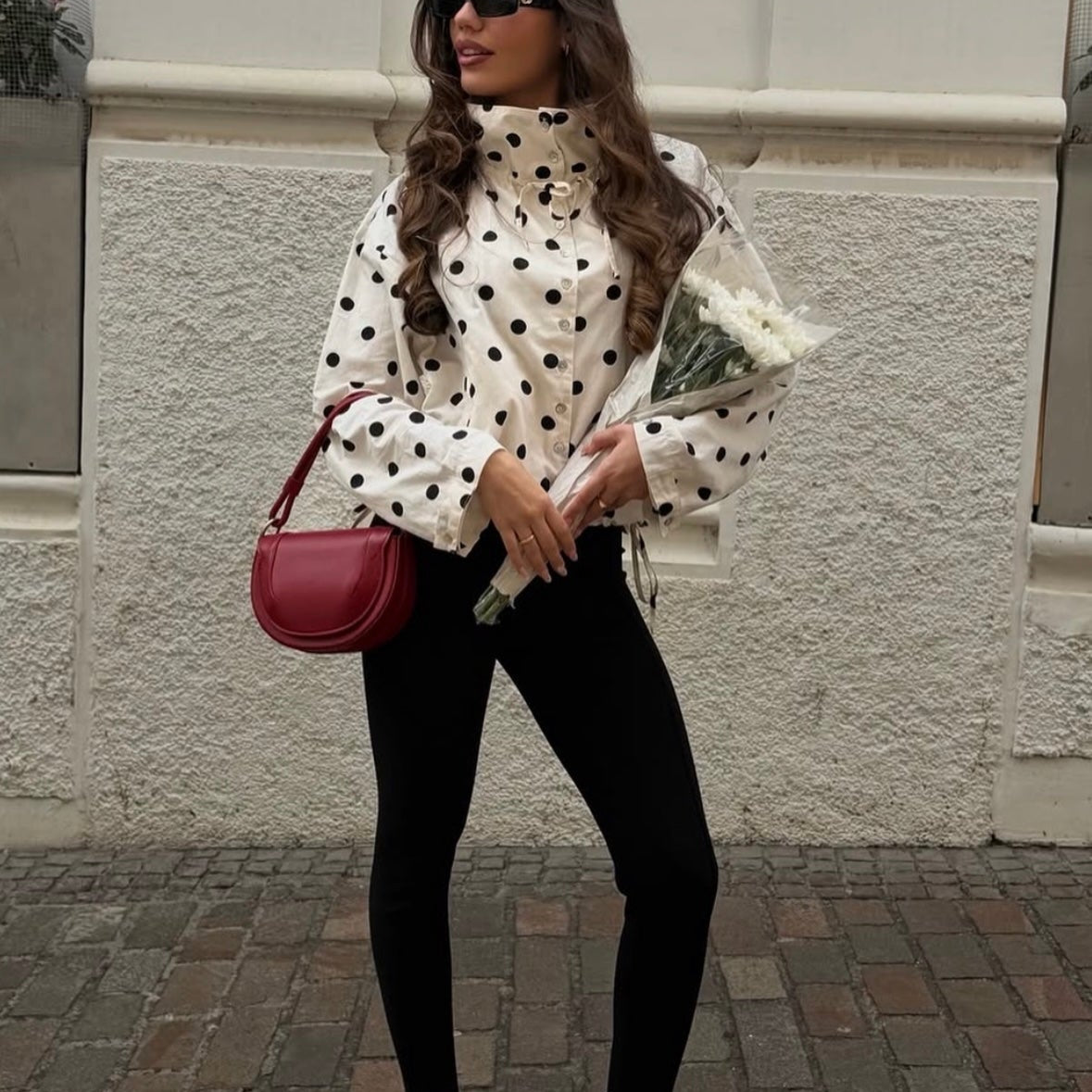 ZEYA - Linda Drawstring Polka Dot Jacket