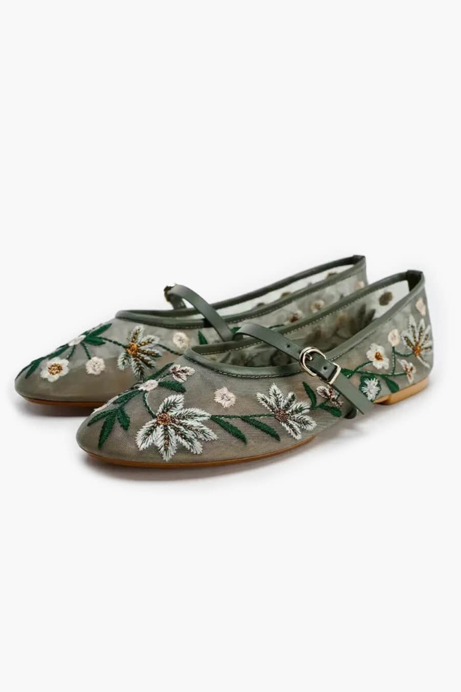 ZEYA - Lisbeth Embroidered Ballet Flats