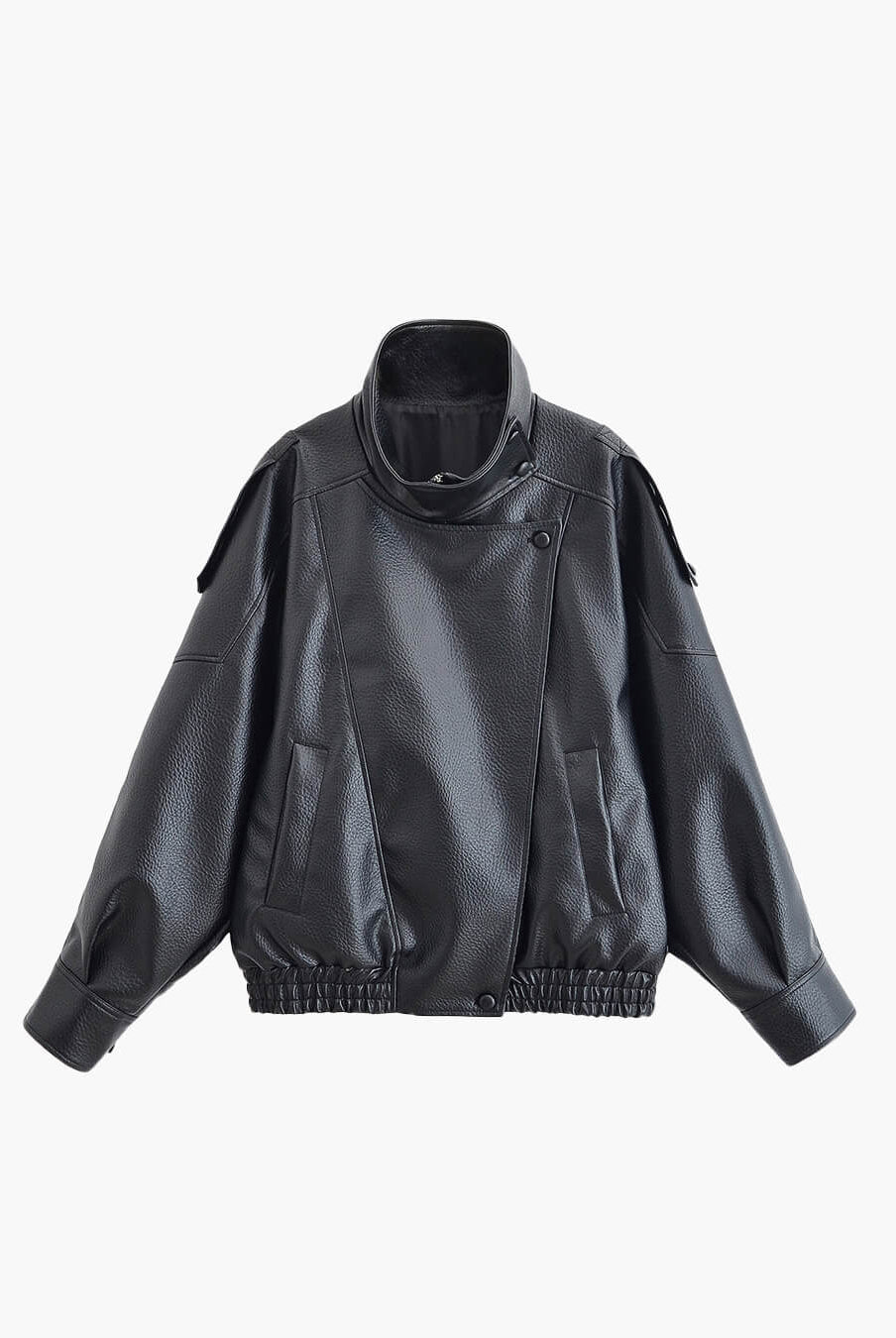 ZEYA - Lucille Asymmetrical Leather Jacket