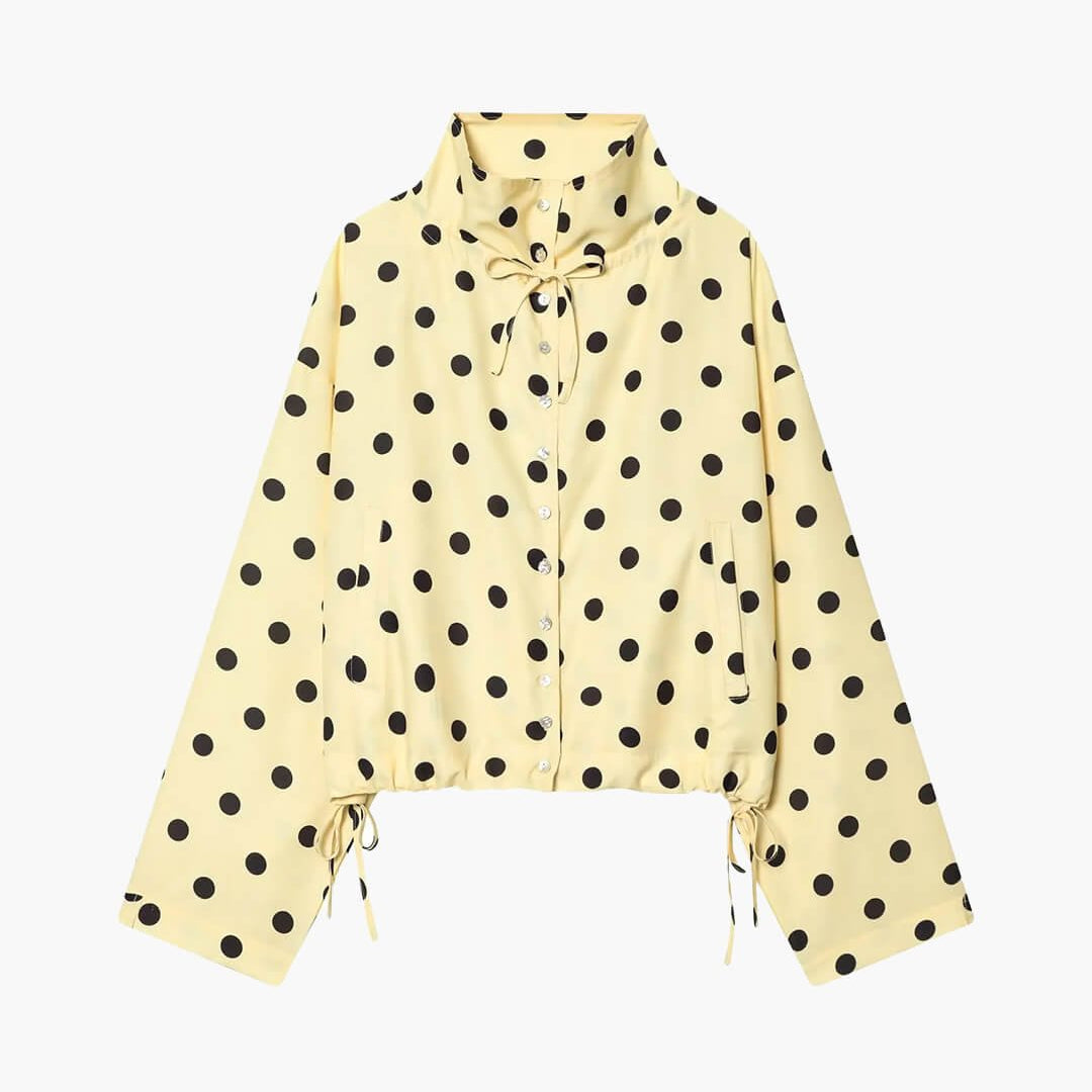 ZEYA - Margot Polka Dot High Collar Jacket