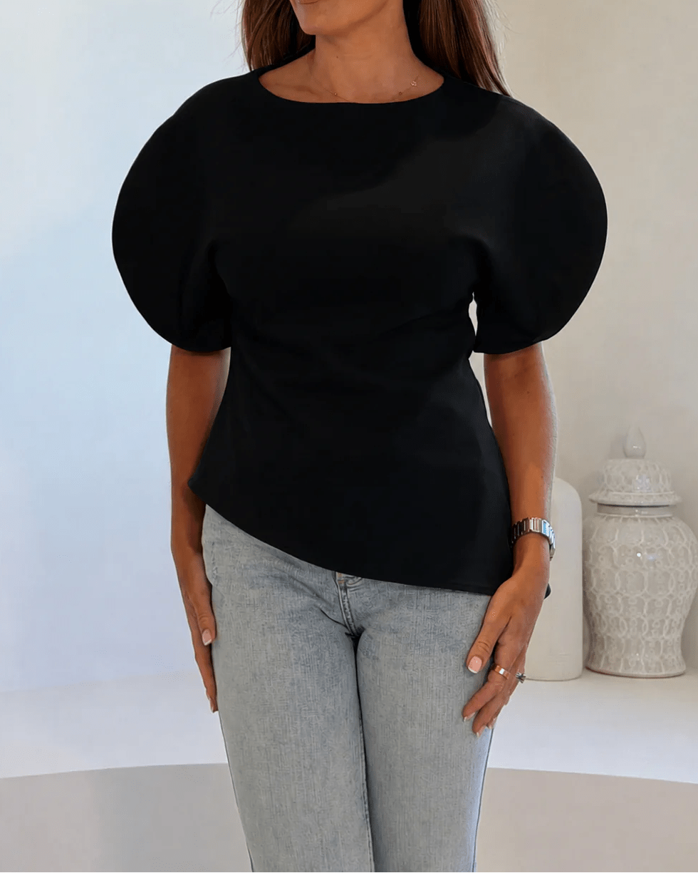 ZEYA - Margot Tricot Balloon Sleeve Top