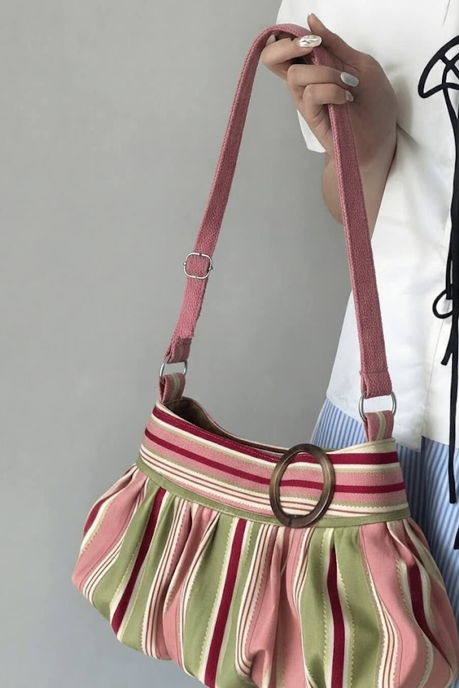 ZEYA - Maria Striped Shoulder Bag